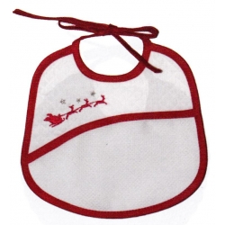 BAVETTA NATALE  DA RICAMARE CM. 18x18 CONFEZ. 3 PEZZI